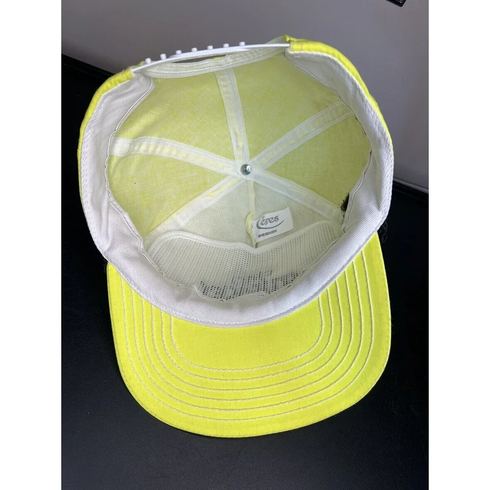 Vtg Mr Turkey Hat Trucker Style  Baseball One Size‎ Snapback Cap bright yellow